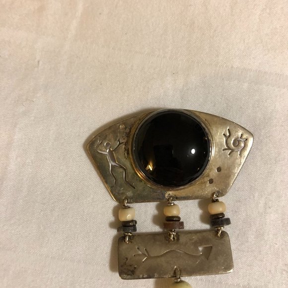 Southwestern Silver Brooch. *Handcrafted. Vintage - Picture 6 of 7